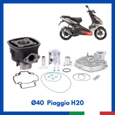 Gruppo Termico Cilindro Pistone MOTORE PIAGGIO LIQUIDO SR RUNNER NRG ZIP 50 Ø40