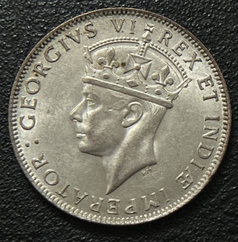 East Africa 1946 1 One Shilling  Silver Coin aUNC - Picture 1 of 10