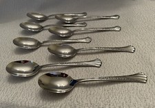 Lot Of 8 Place/Soup Spoons Oneida Spring Glen EUC