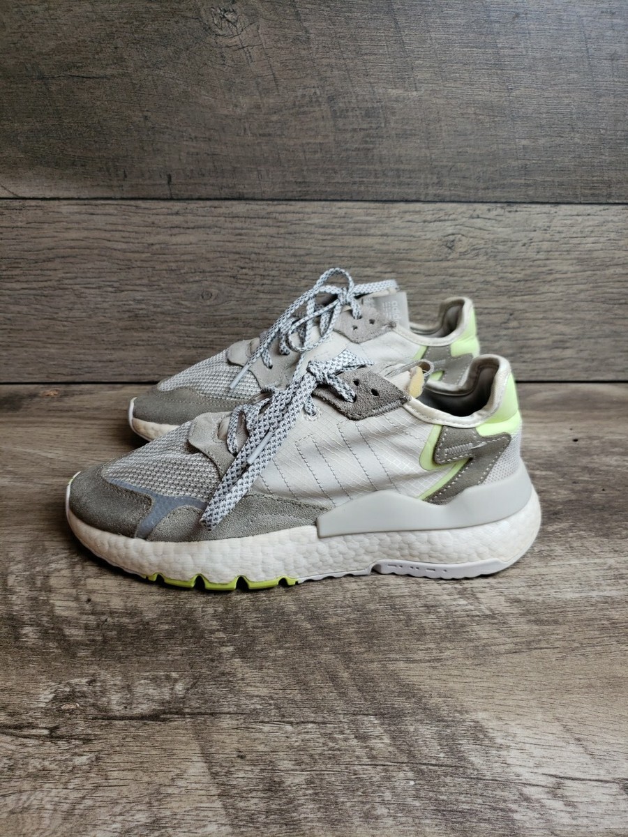 Adidas Nite Jogger Sneakers Shoes 2019 Off White Yellow Women's Size