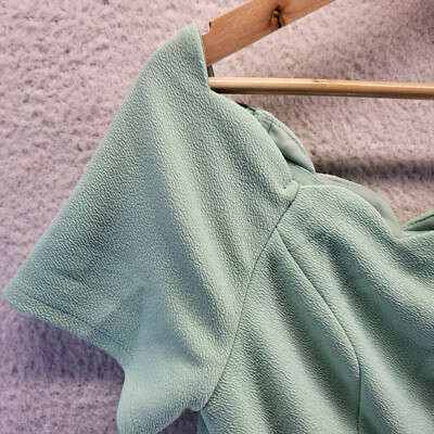 NEW Mi Ami Mint Green Dress Large Short Sleeve Knee High Zip Back Francesca Poly