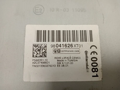 98041626XT Sistema Audio/Radio Cd para CITROEN C3 Attraction 2013 6825890 - Imagen 4 de 4