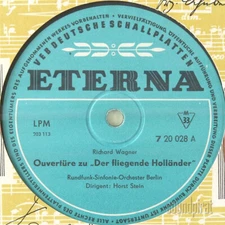 BONGARTZ & STEIN WEBER WAGNER OVERTURES DUTCHMAN ETERNA 10" ED.1 720028 NM