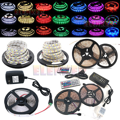 Bright 12V 5M 16.4ft 3528 5050 5630 RGB SMD 300 LEDs Flexible Strip light Lamp