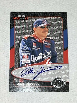 Dale Jarrett 2000 WHEELS AUTHENTICS PACK PULLED NASCAR CHAMP HOFer signed card