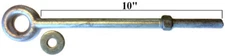 Eye Bolt One Pack 1/2" x 10" Drop Forged Hot-Dipped Galvanized Eyebolt