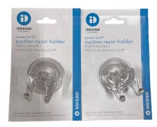 IDesign Live Simply Power Lock Suction Razor Holder (2 Pack)