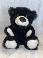 Weighted Microwavable Black Bear Plush Stuffed Animal Toy Sensory Soft Clean