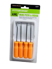 NEW Pittsburgh Mini Pick and Hook Set. 4-pc Precision, Multi -Use 