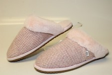 TOMS Valerie Slippers NEW Pink Melange Sweater Knit Womens Size 6 Shoes 10018619