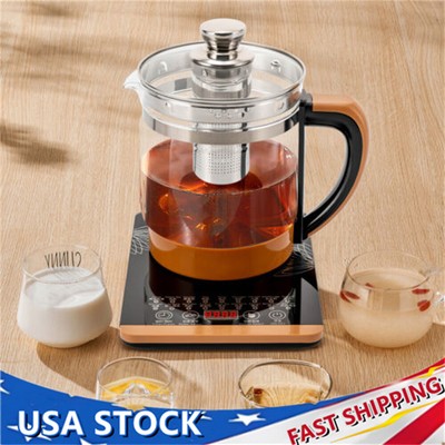 Electric Tea Kettle Hot Water Boiler Pot W/ Filter+ Digital Heating Base 1.8L