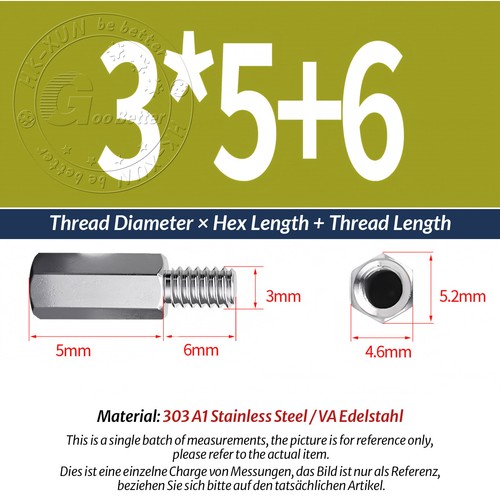 M2-M10 Male-Female Stainless Steel Hex Standoff Screw Spacer Pillar Hex Support - Picture 52 of 180