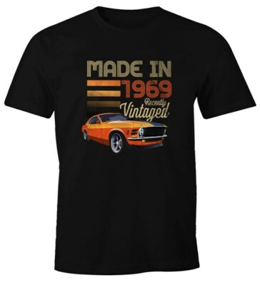 Herren T-Shirt Geburtstag Retro Vintage Oldtimer siebziger 70er Auto Fun-Shirt