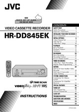 JVC HR-DD845EK VCR Owners Instruction Manual Reprint