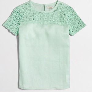 mint green lace top