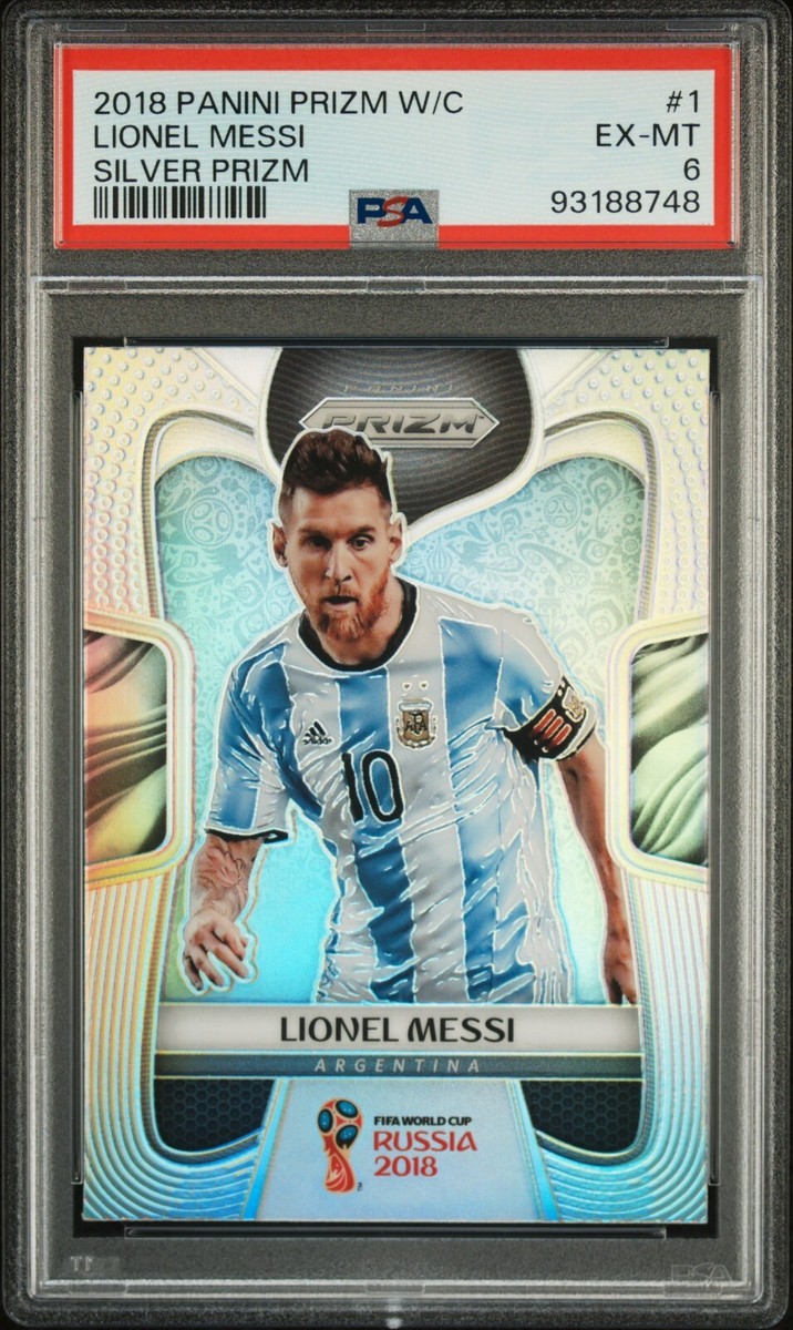 LIONEL MESSI PSA 6 2018 PANINI PRIZM WORLD CUP | SILVER