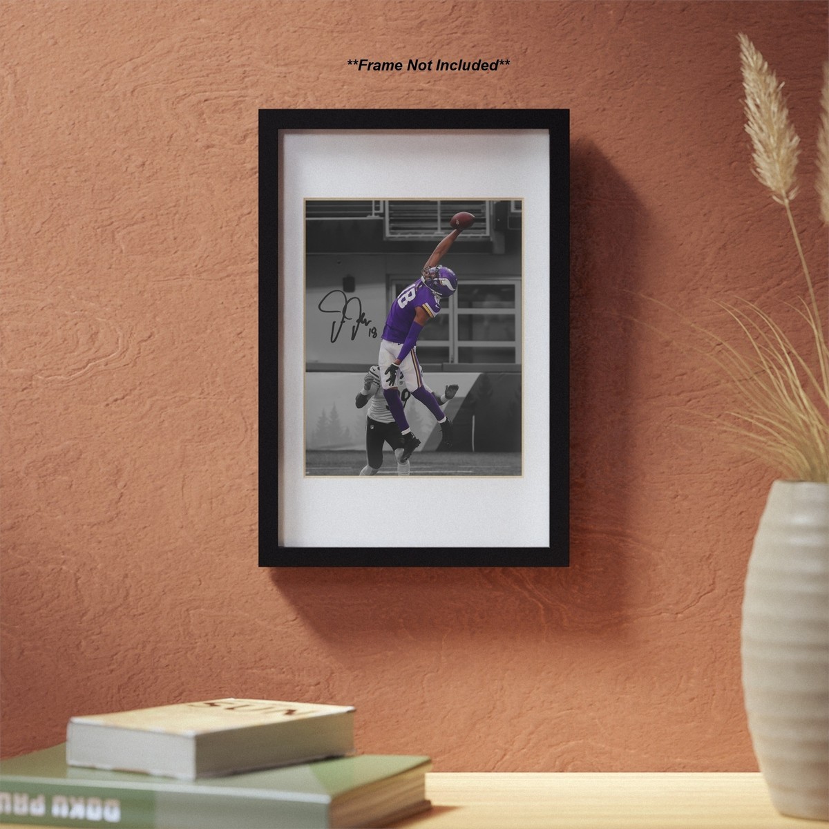 Justin Jefferson Minnesota Vikings One-Hand Catch Signed Photo