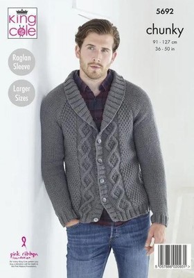 King Cole Grob Strick Muster Strickjacke 5692