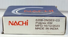1 NEW NACHI 6206-2NSE9 C3 30X62X16 DEEP GROOVE BALL BEARING NIB  MAKE OFFER  