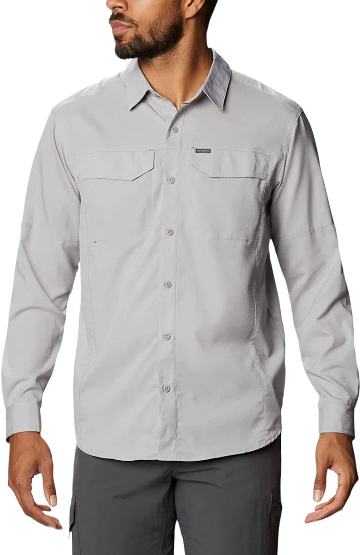 Columbia Men's Silver Ridge Lite Long Sleeve Shirt 3X Omni-Shade Gray NWT