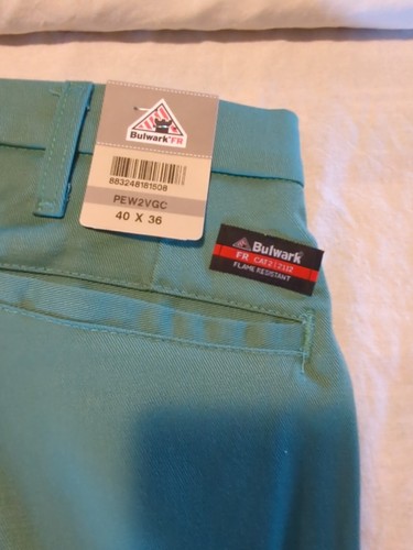 40x36 Bulwark Reed FR Pants Flame Resistant Clothes Visual Green Work Uniform - Picture 9 of 9