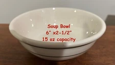 Tuxton Green Bay  15 oz Soup Bowl Eggshell with Stripes-Classic
