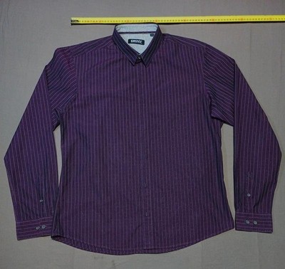 Women DKNY Shirt Purple Cotton XL