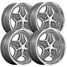 Set Of 4 Foose F172 Merlot 22x9 5x4.75 15mm Gunmetal Wheels Rims 22 Inch