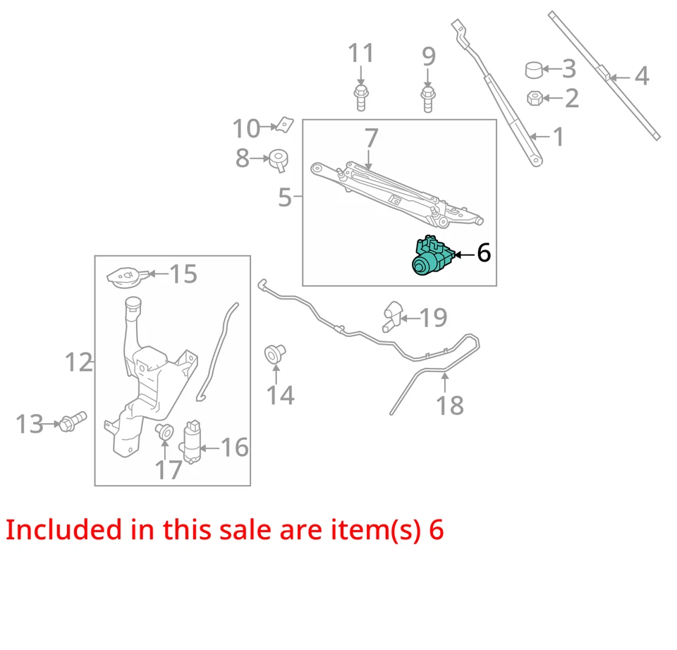 Motor limpador de para-brisa compatível com 11-19 FIESTA 2658017 - Imagem 3 de 4