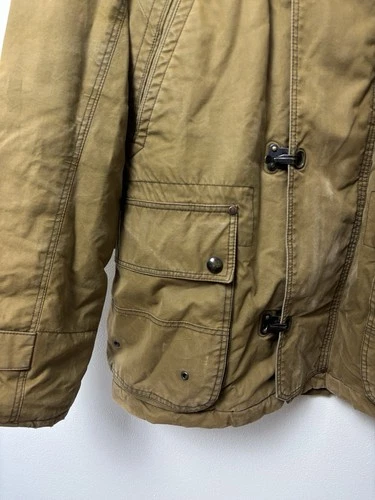 J Crew Jacket Mens M Brown Tan Woodland Military Field Barn Coat Lobster Fireman image 5