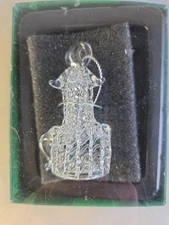 Kurt S. Adler Spun Glass Candle Ornament NIB Clear Lacquered Glass