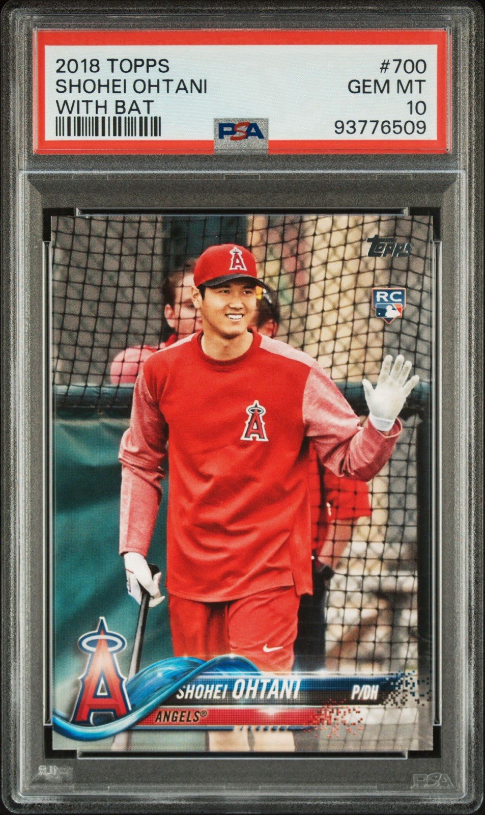 2018 Topps - Photo Variation Shohei Ohtani #700 In Batting Cage (RC). PSA 10