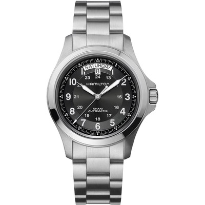 Hamilton Khaki Field King Automatic Steel Bracelet Black 40 mm Watch - H64455133
