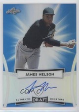 2017 Leaf Metal Draft Blue 24/25 James Nelson #BA-JN1 Auto y8h