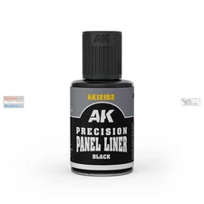 AKI012102 AK Interactive Precision Panel Liner - Black 30ml