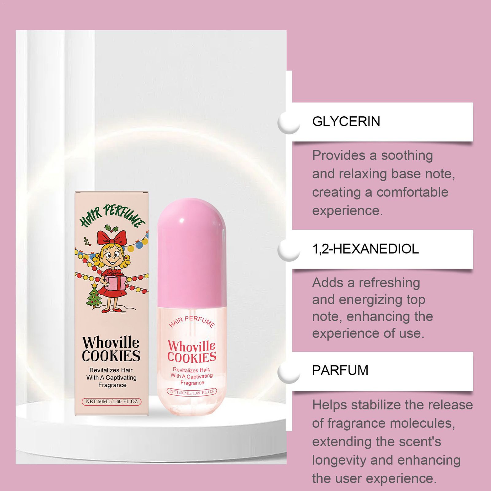 50ml Kitsch x Grinch Hair Perfume 1.7oz Whoville Cookies