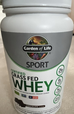 Garden of Life Sport Grass Fed Whey Protein Powder Chocolate 20 Servings 03/2027