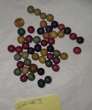 Antique 50 Clay Marbles Various Sizes Colors Lot 3 FREE SHIPPING