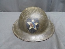 WWI US MODEL 1917 HELMET W/ PAINTED 2ND INFANTRY DIVISION INSIGNIA-NAMED-SCARCE