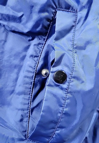 Vintage 90s Nike Windbreaker Jacket Full Zip Swoosh Navy Blue Hooded Large - Picture 10 of 14