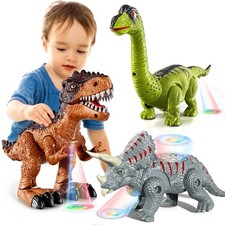 3 Pack Walking Dinosaur Toys for Kids 3-5 5-7 Years Old, Simulated Tyrannosau...
