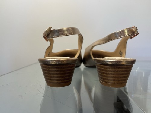 bare traps Sz7 ladies LIMA sling back golden pink shoes. NWOT only tried indoors - Picture 8 of 15