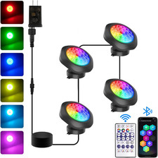 Colored Pond Lights with APP and Remote Control Bright LED Underwater Submersi