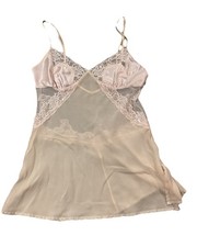 Victoria Secret lingerie Baby Pink Slip Lace Silk Size Small Short Classic Doll
