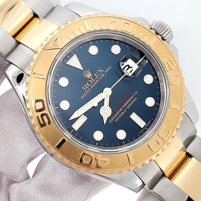 2009 Rolex Yacht-Master Blue Dial Yellow Gold/Steel 40mm Watch