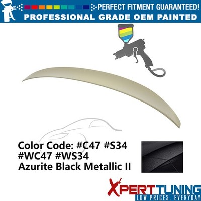 For 14-20 BMW F32 4-Series P Style Painted #C47 Black Rear Trunk Spoiler Lip ABS