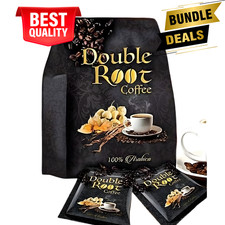 Paquete de 6 {1 paquete X 6 sobres} Café energético herbal instantáneo de doble raíz Superlife