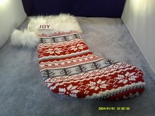 Sweater Like Acrylic/Polyster Christmas Stockings 22"