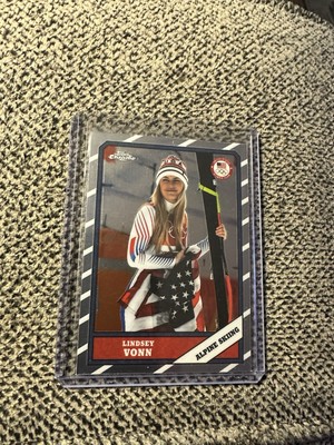 Topps Chrome Lindsey Vonn #T86-6 U.S. Winter Olympic Team Alpine Skiing Card