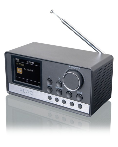 Peaq Pcr 440 Radiowecker Mit Dab+, Dab+/Fm, Fm, Bluetooth, Schwarz/Grau-image